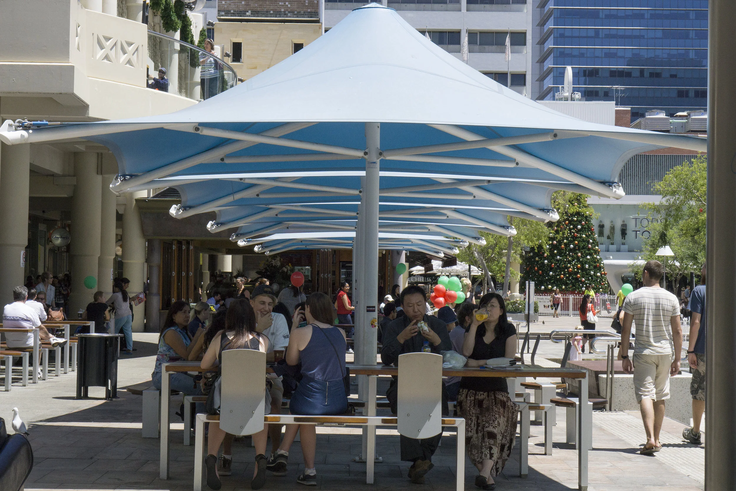 Figs 11, 12: Lunch time at Forrest Place