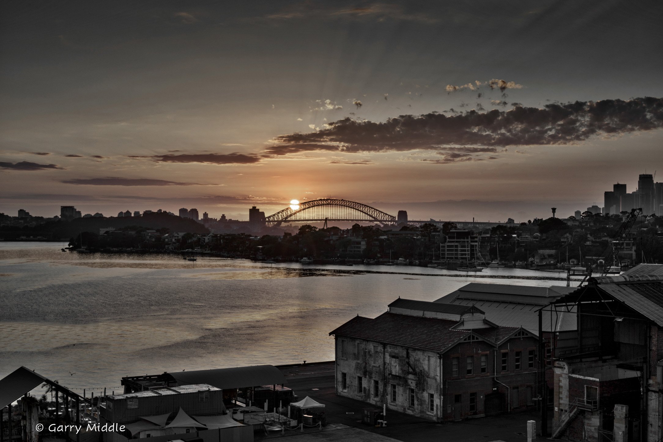 Medium_Coloured_B&W_Sydney sunrise over Bridge B&W&Red.jpg