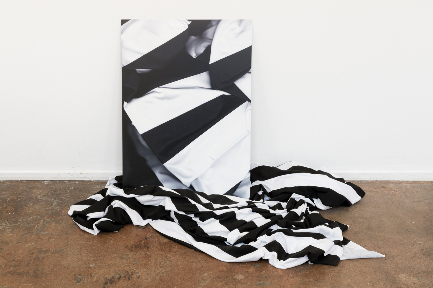  Lilium Burrow,&nbsp; WB , dye-sublimation print on aluminium, polyester, dimensions variable  Installation view at Bus Projects, Melbourne 2018  hoto: Christo Crocker 