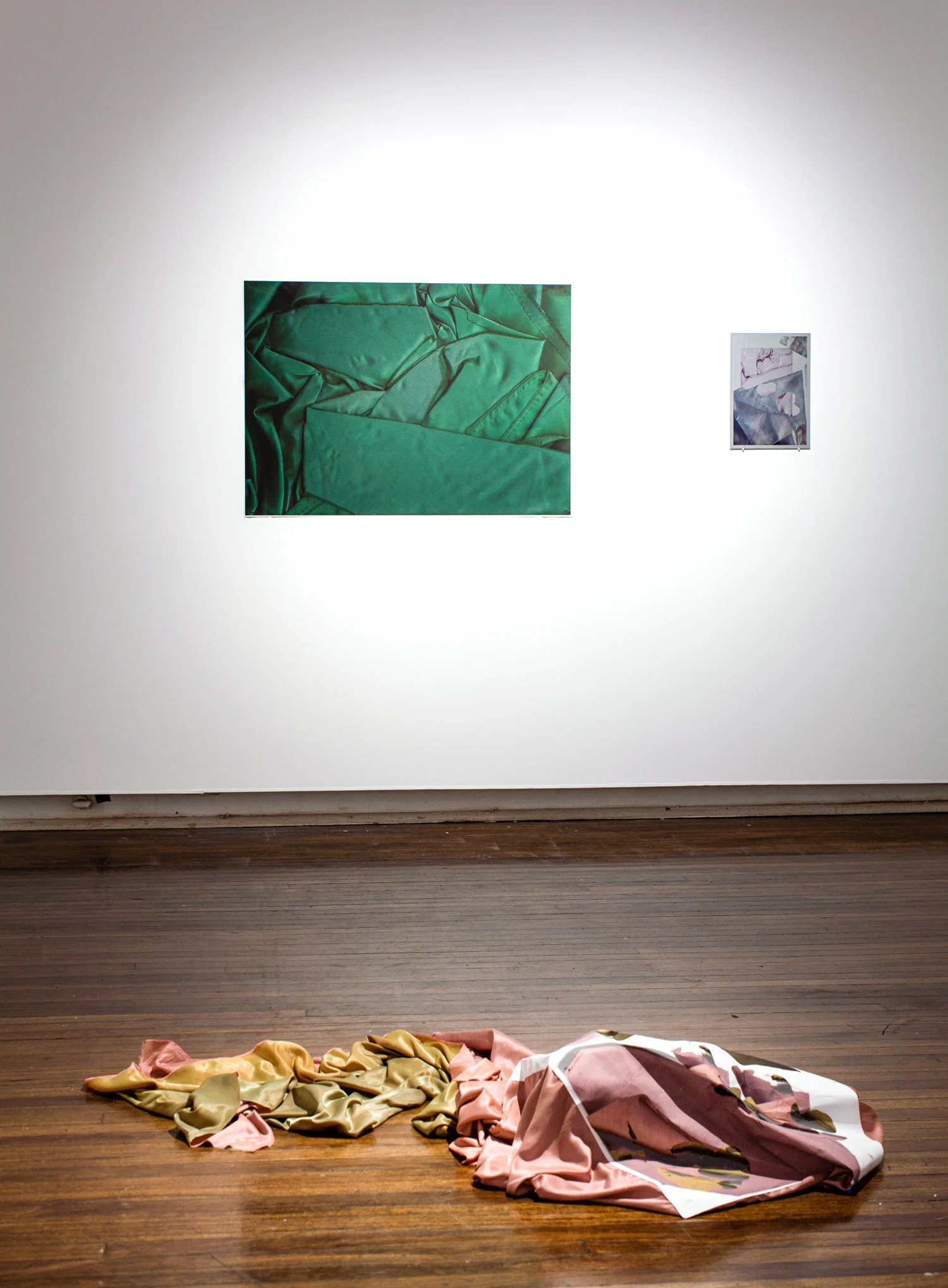 Installation view of Moss Forest, Which Way , and Yellowpink in 'Warp Speed Relief' at Kudos Gallery, 2017 Photo: Finn Marchant & Nicholas Aloisio-Shearer Enquire