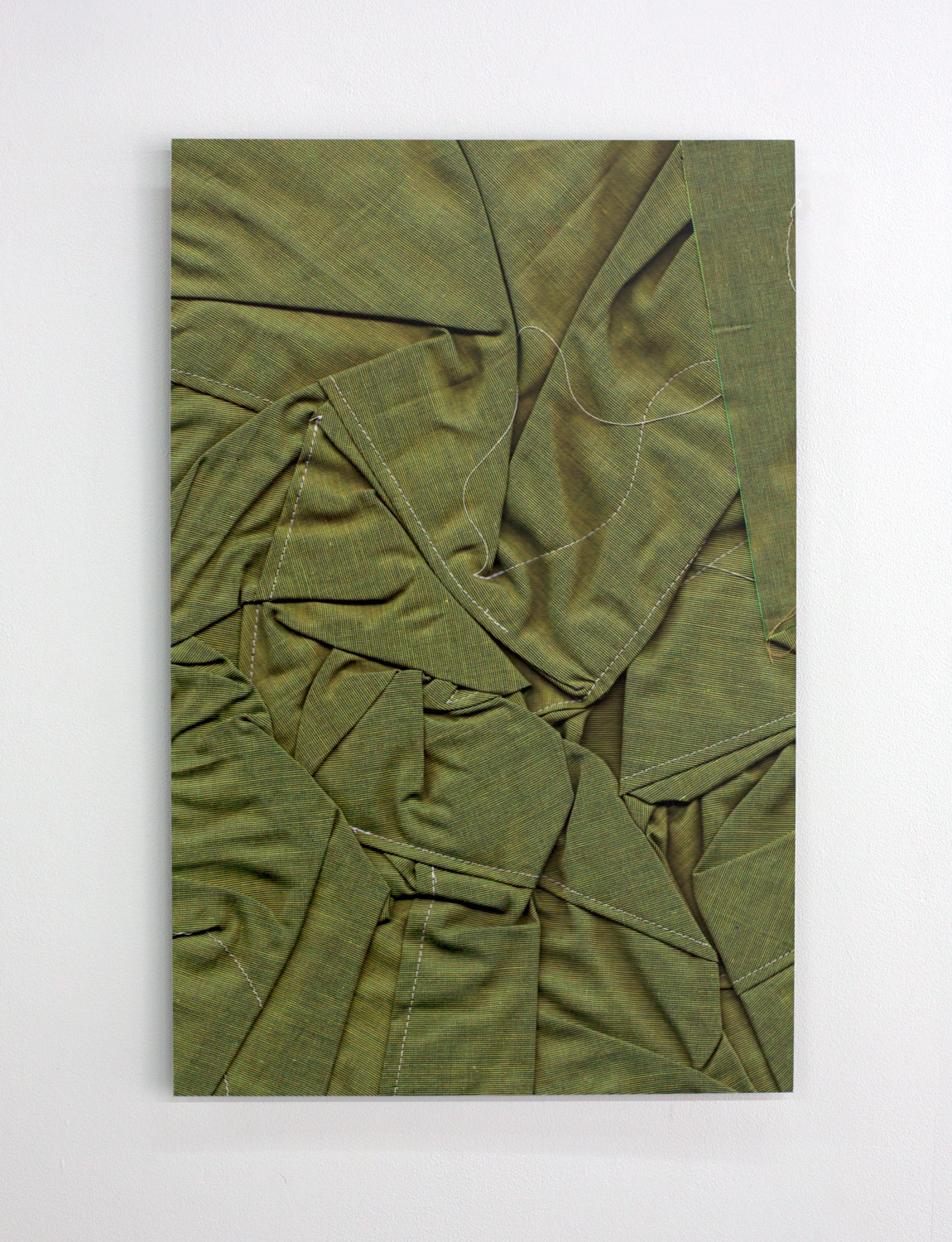   Fat Quarter (green) , 2019, dye-sublimation print on aluminium, 61 x 40.5cm  Photo: Xavier Burrow 