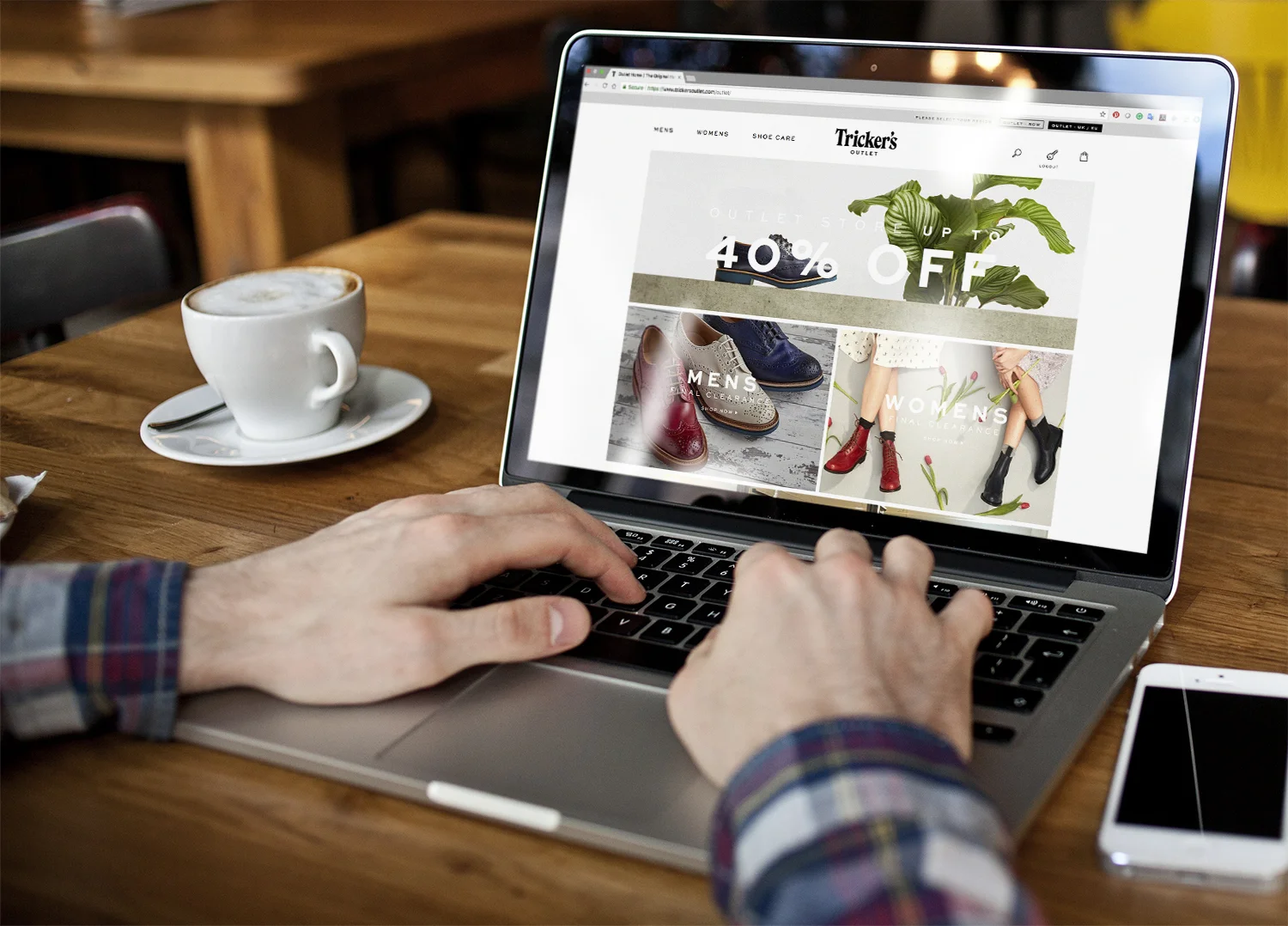 Trickers outlet store laptop.jpg