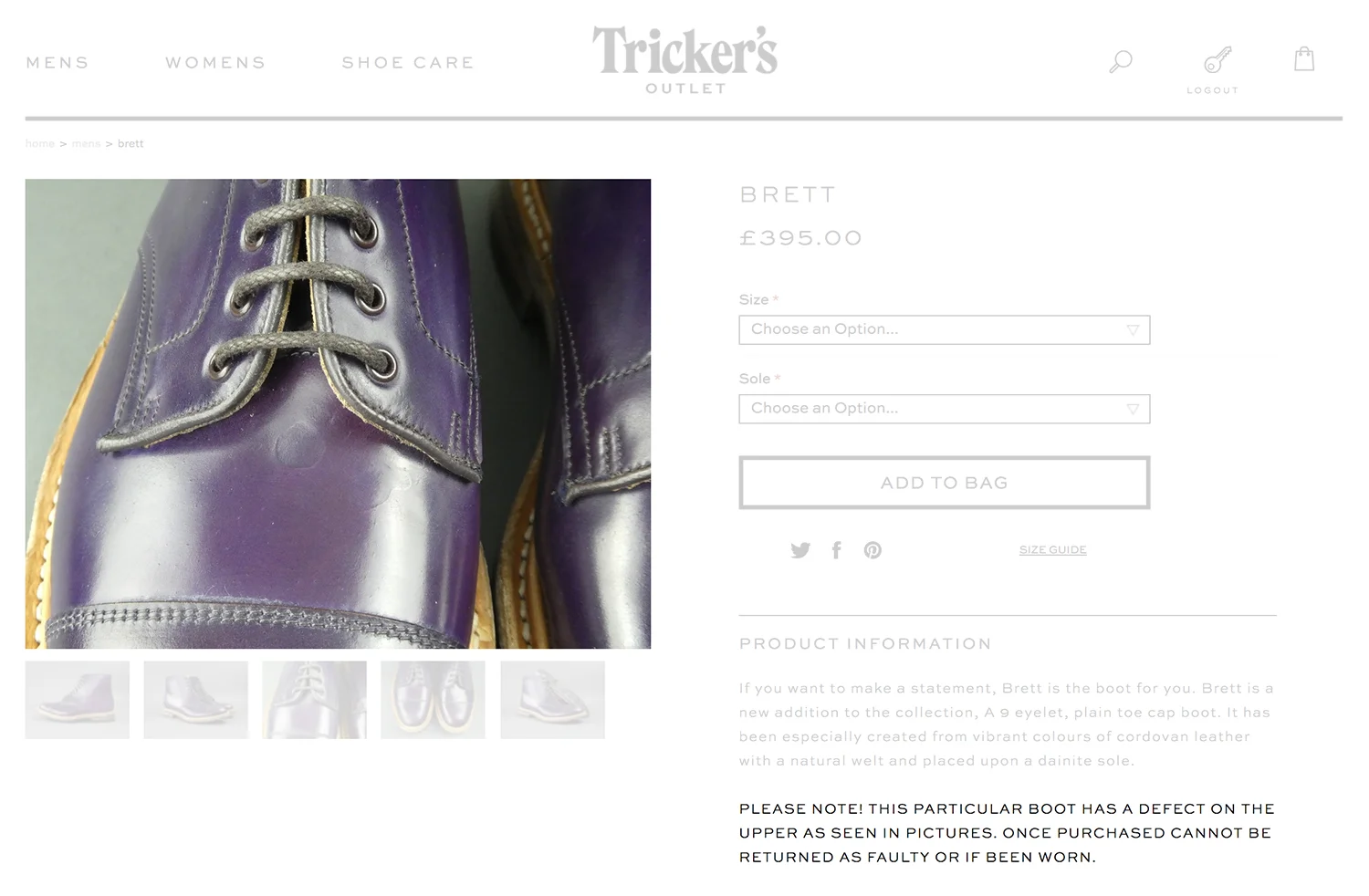 Trickers outlet Brett defect.jpg