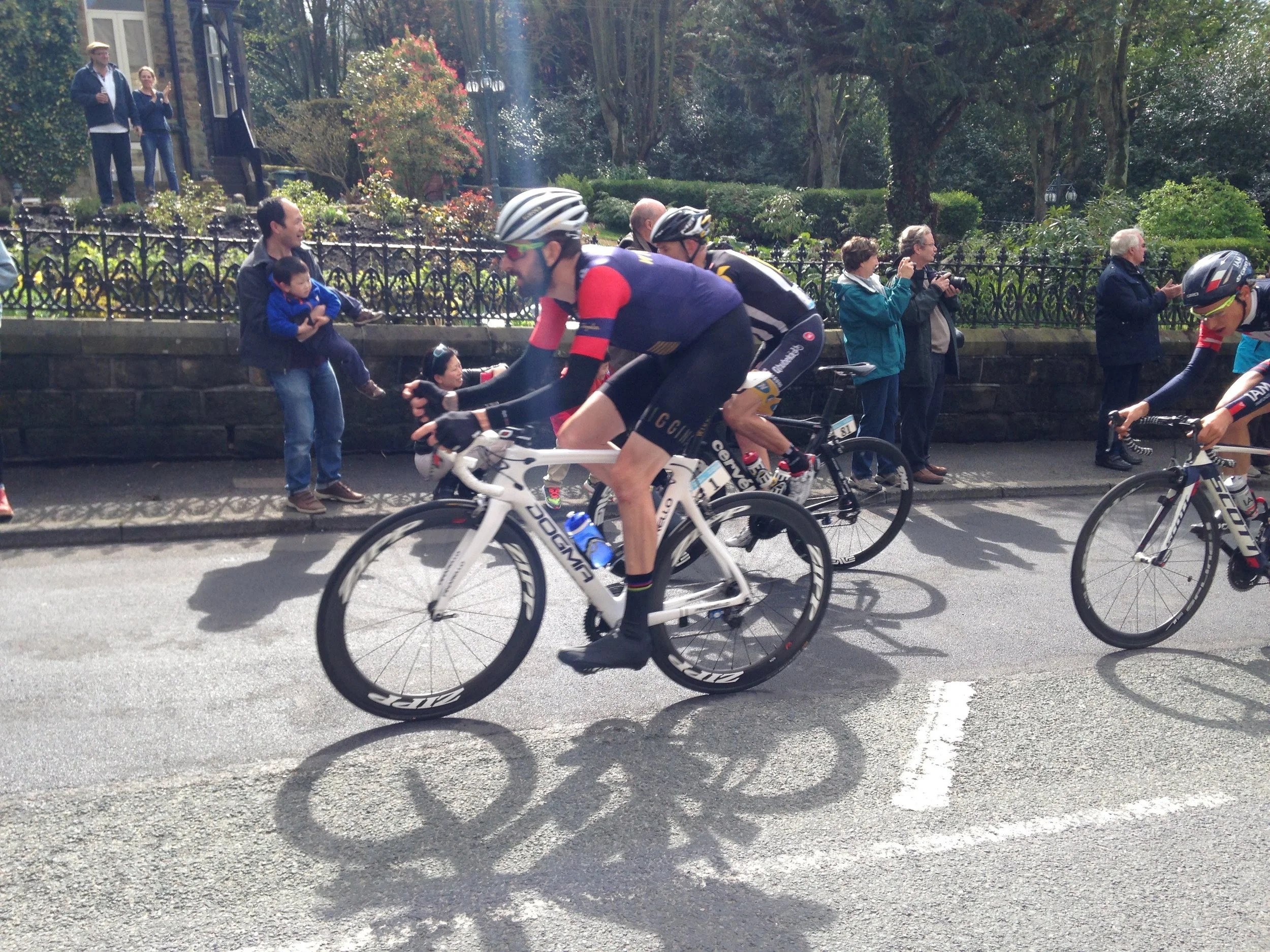 Exhibit 1. Wiggo 'competing' at the 2015 TdY on the Cow and Calf, Ilkley. 