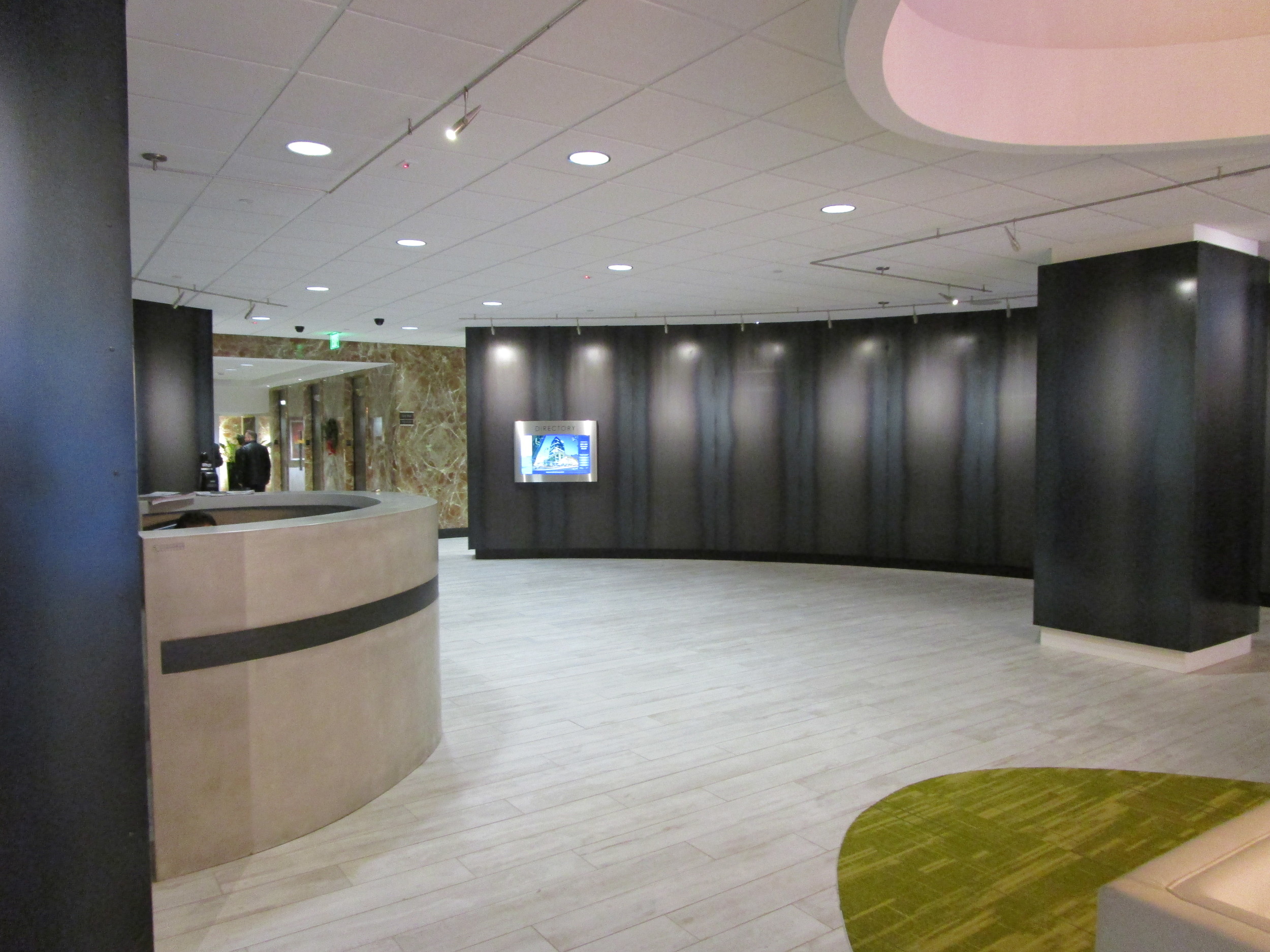 track lighting was included to help accentuate the modeled effect of the cold rolled steel walls.