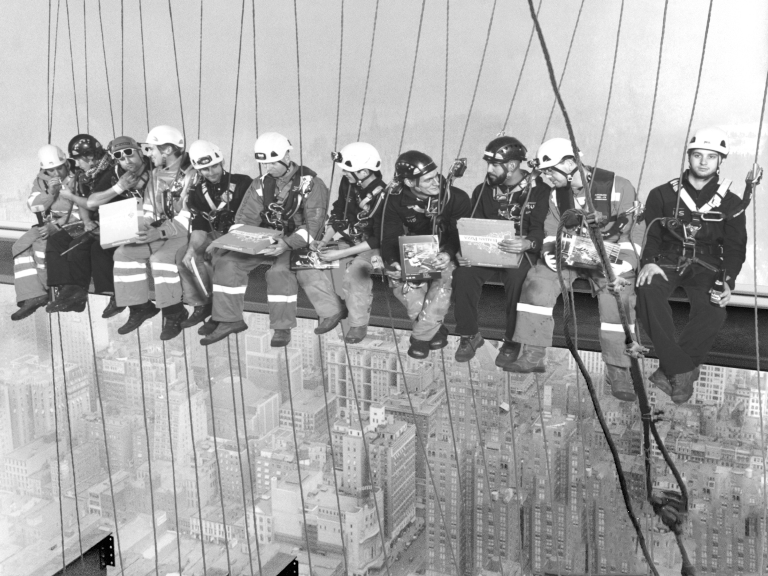 Lunch on a beam