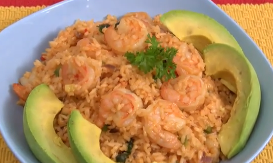 Arroz Casera con camarones