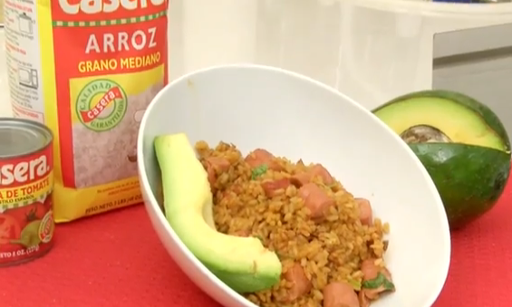 Arroz Casera con salchichas