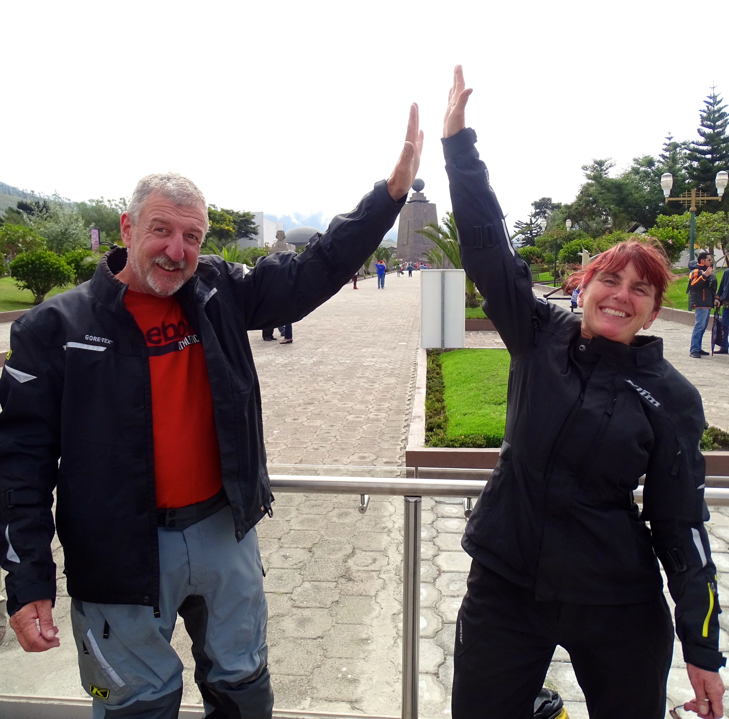 High fives at the equator!