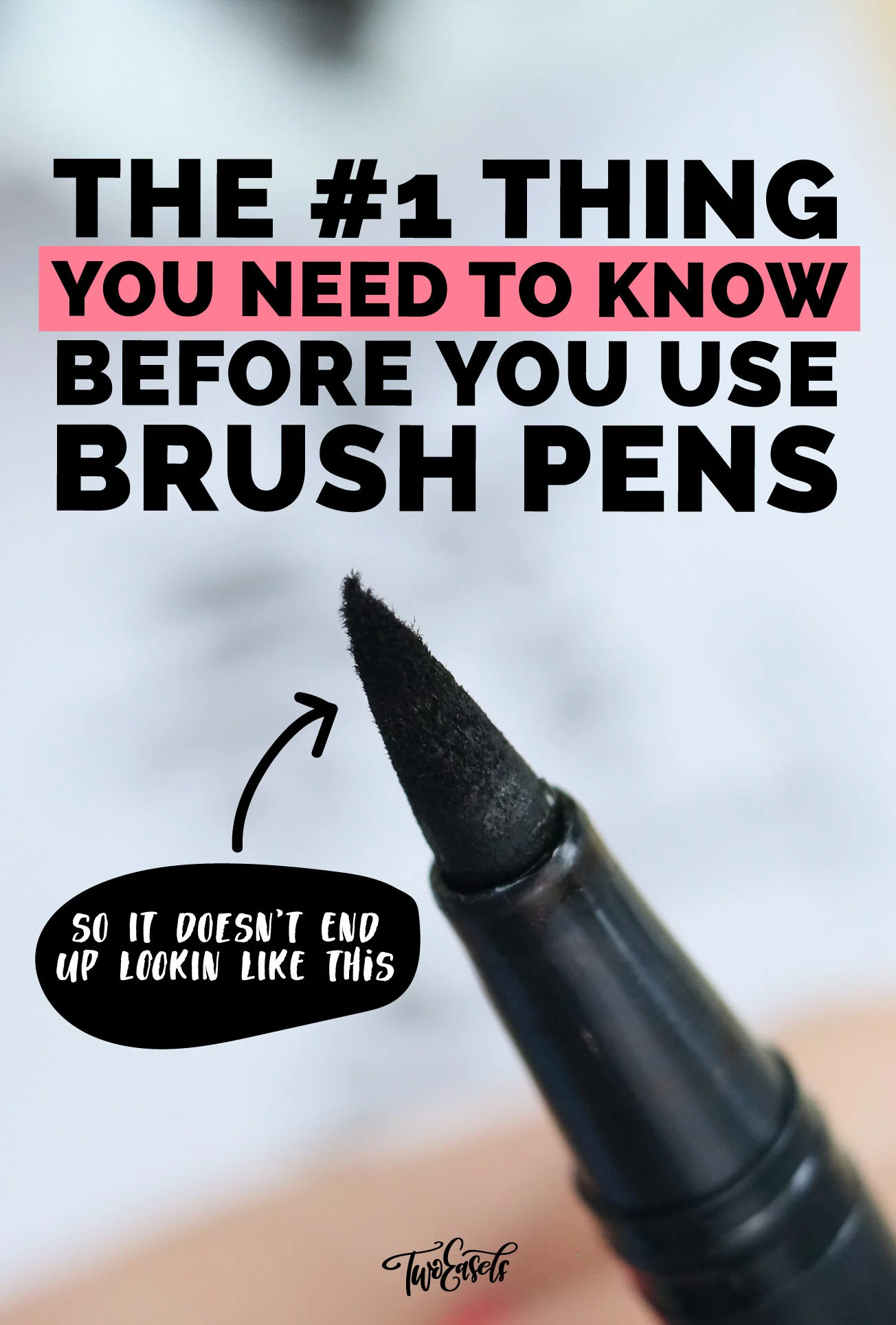using brush pens