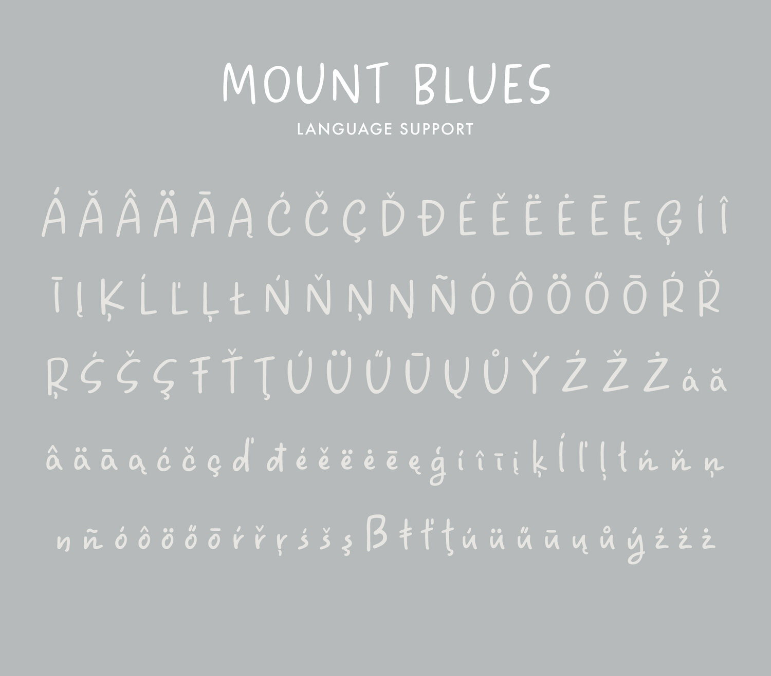 Mount Blues Font Standard License Weronika Zubek