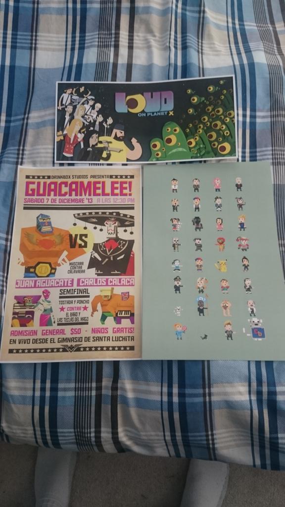Posters from: Loud On PlanetX , DrinkBox Studios, and Bit The Game .