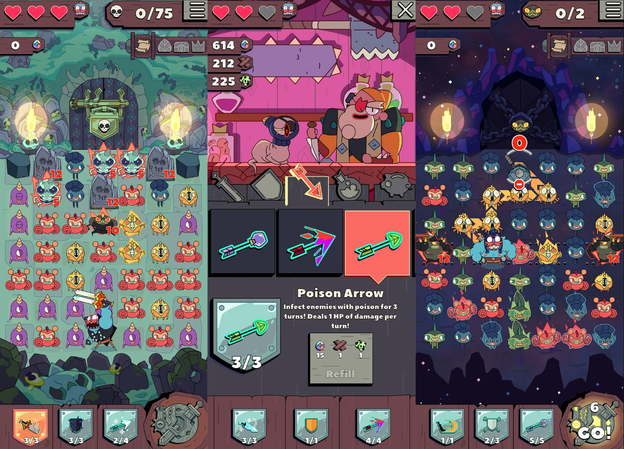 Some screens from Grindstone . Juicy!