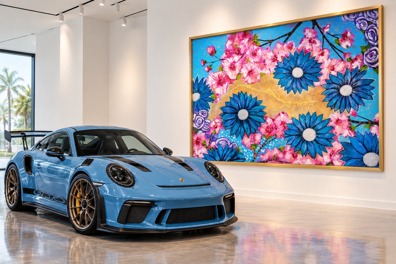 Luxury Sports Car in Art Gallery aalaj.png