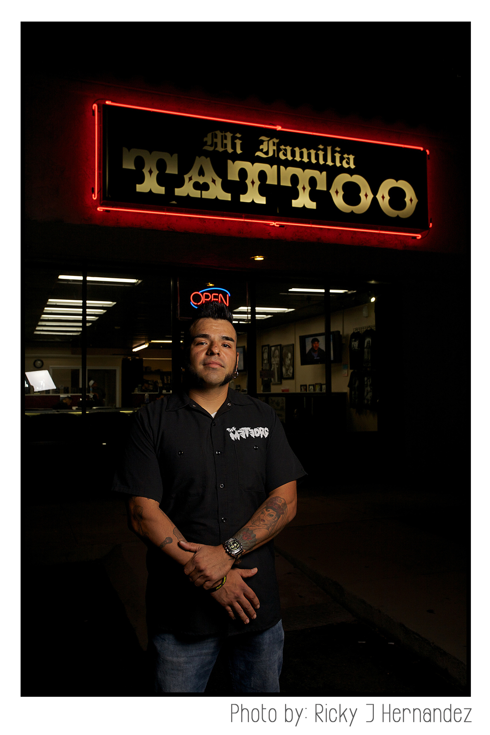 Art night at Mi Familia Tattoo Shop in Anaheim CA.