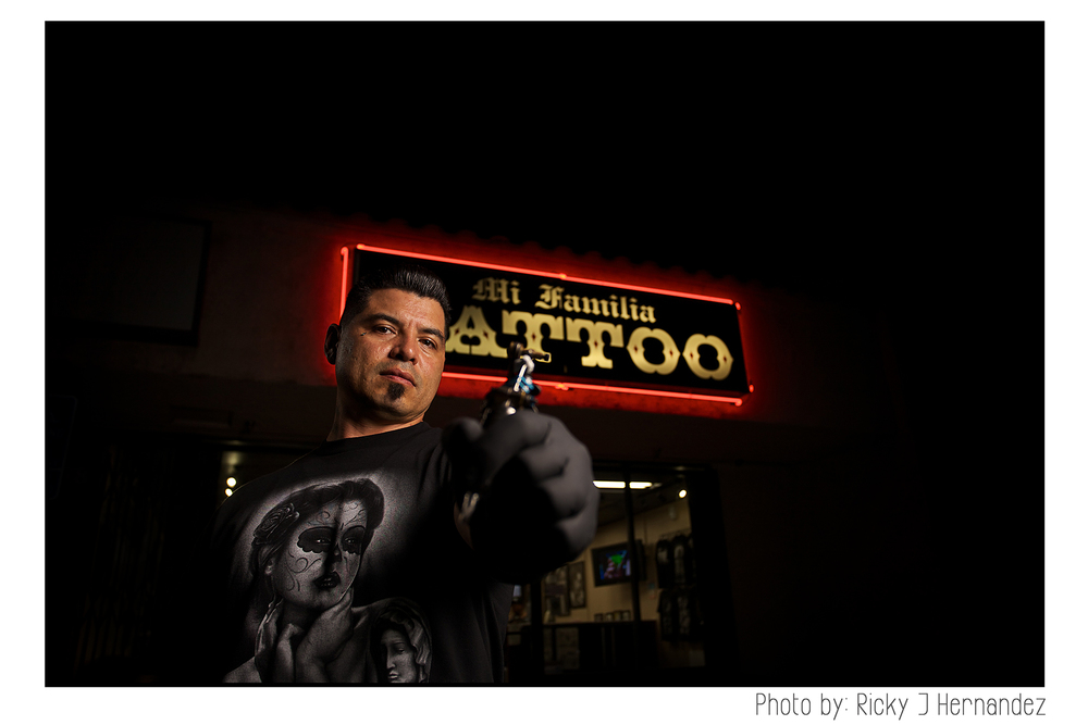 Art night at Mi Familia Tattoo Shop in Anaheim CA.