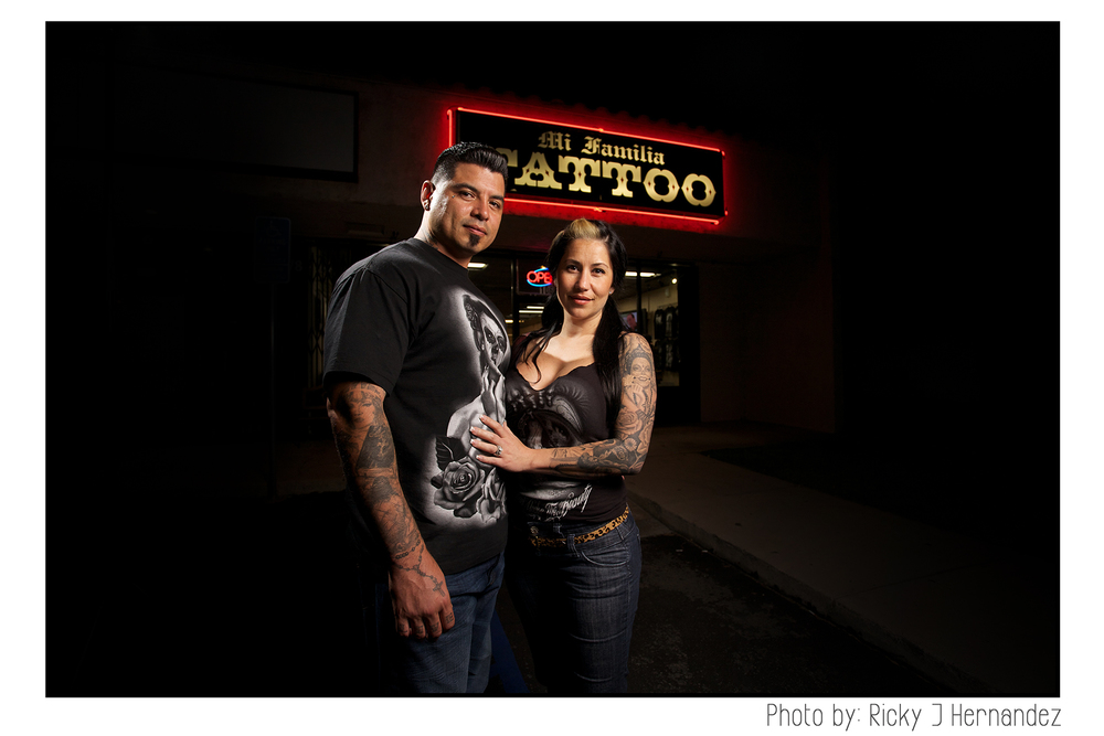 Art night at Mi Familia Tattoo Shop in Anaheim CA.