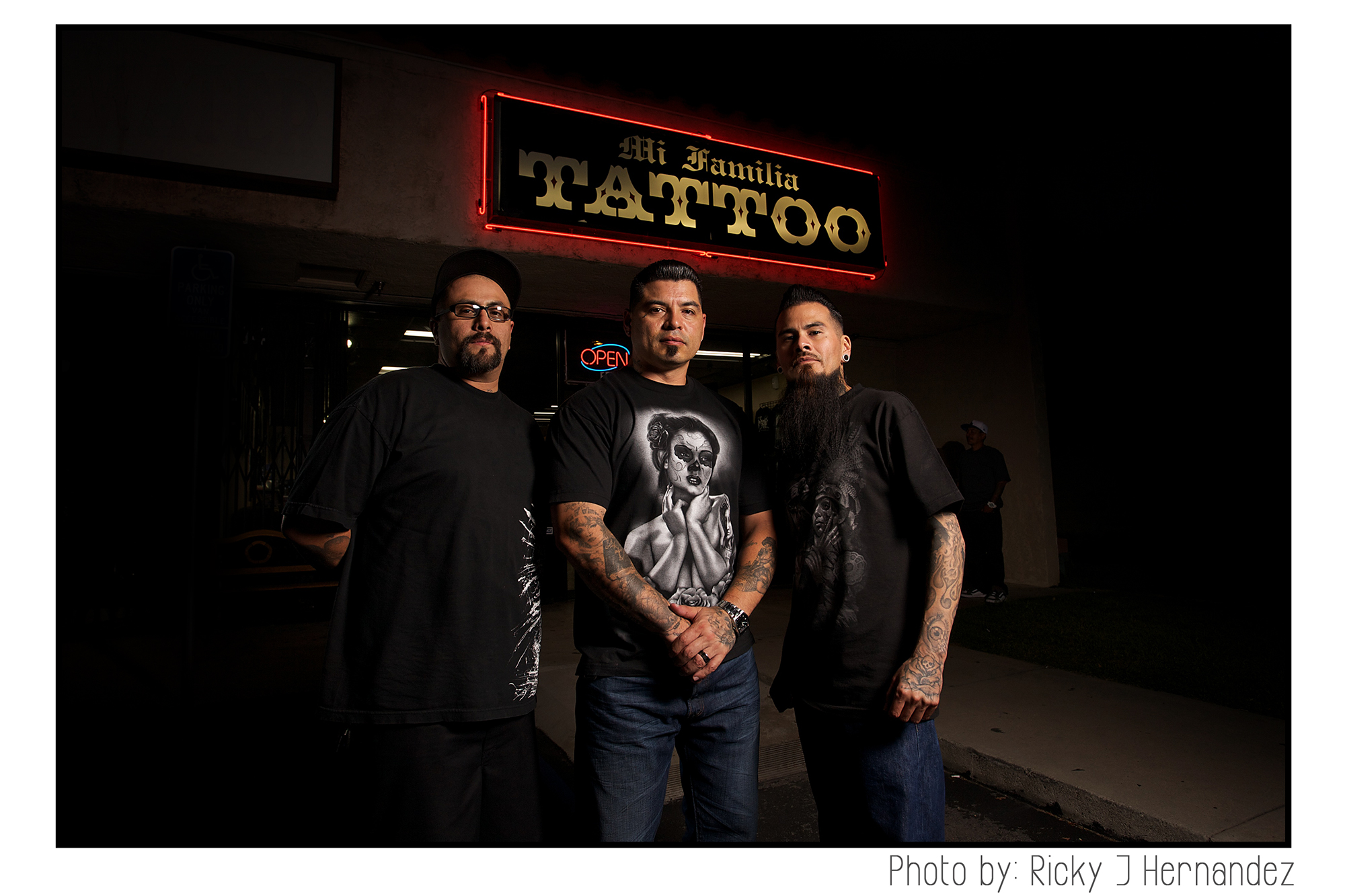 Art night at Mi Familia Tattoo Shop in Anaheim CA.