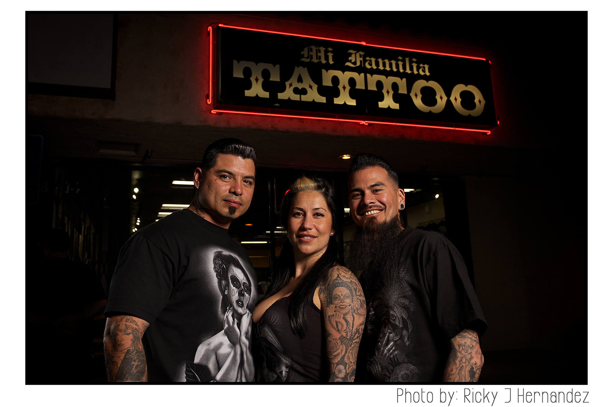 Art night at Mi Familia Tattoo Shop in Anaheim CA.