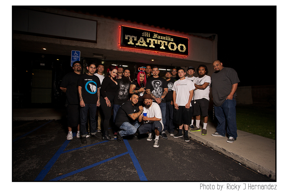 Art night at Mi Familia Tattoo Shop in Anaheim CA.