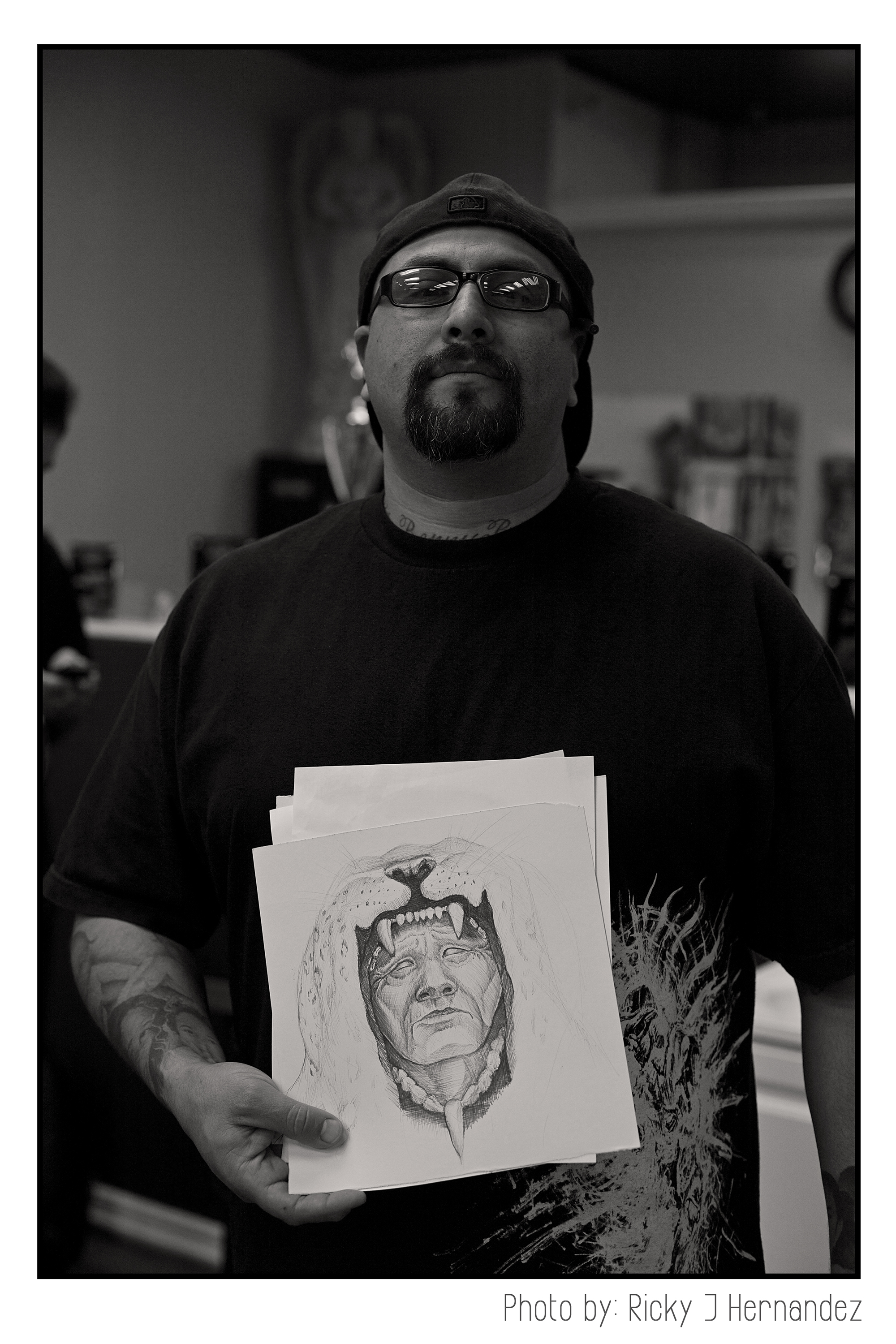 Art night at Mi Familia Tattoo Shop in Anaheim CA.