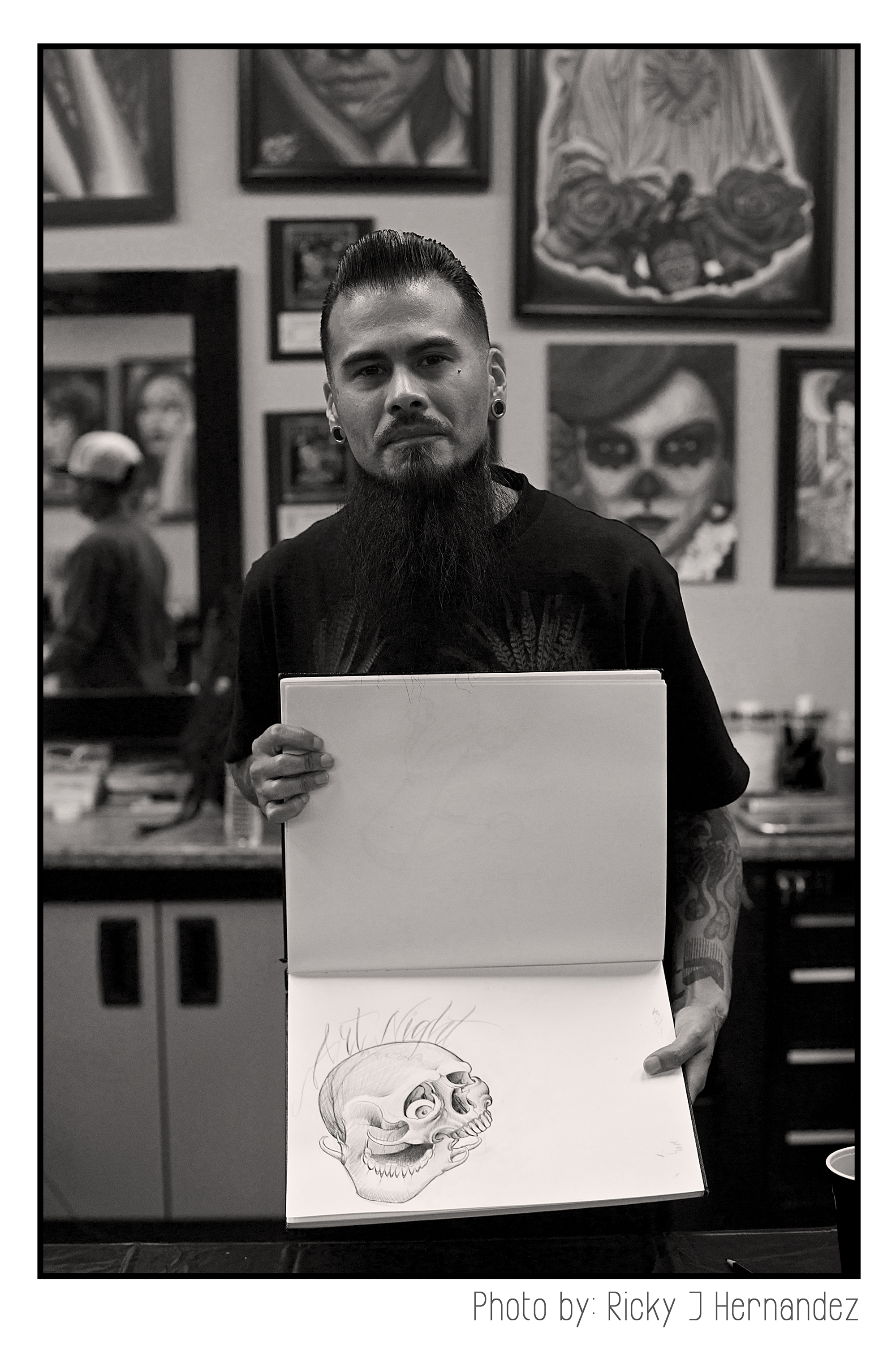 Art night at Mi Familia Tattoo Shop in Anaheim CA.