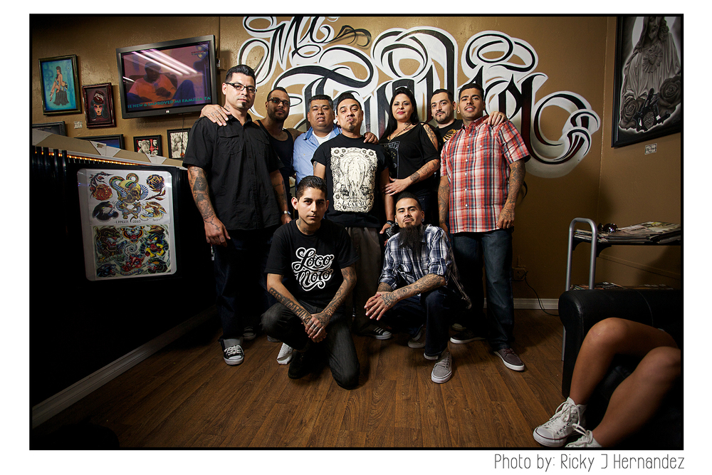 La Familia de "Mi Familia Tattoo"- Tattoo Shop Grand Opening