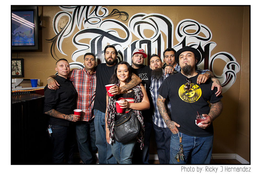 La Familia de "Mi Familia Tattoo"- Tattoo Shop Grand Opening