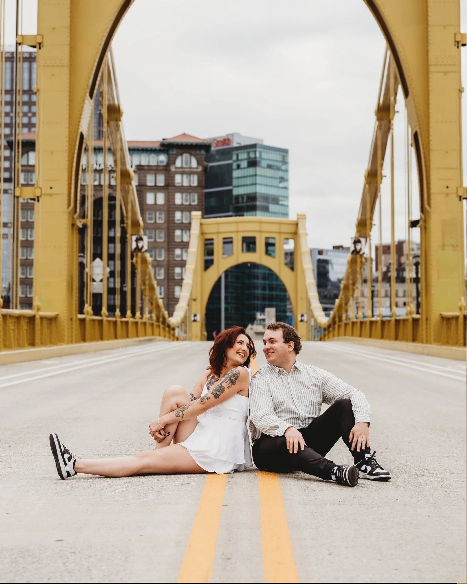 Love shining as bright as the iconic yellow Pittsburgh bridges 💛✨ 
As promised, part two of Katt &amp; Adam's Engagement session