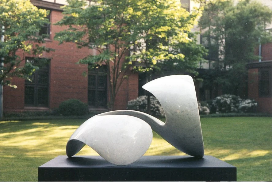 "Horizon" Carrara marble (from back) 22x38x28 inches. 1990.