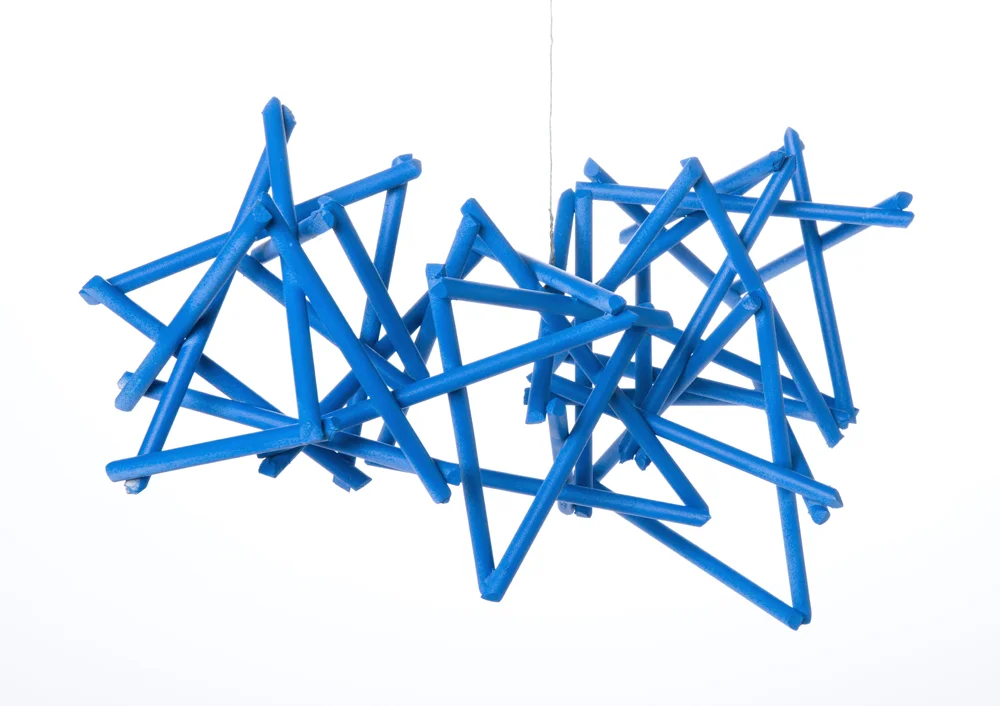 "fracas" painted birchwood, 12x22x11 inches. 2013