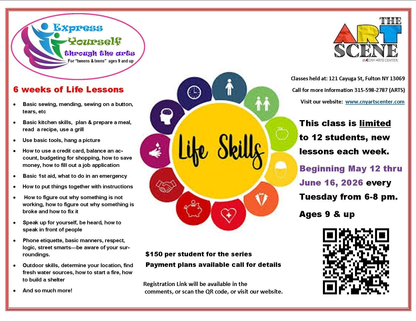 Tweens and Teens Life Skills Class- Ages 9 and up