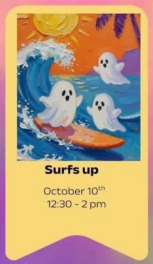 Kids Paint class - "surfs up"