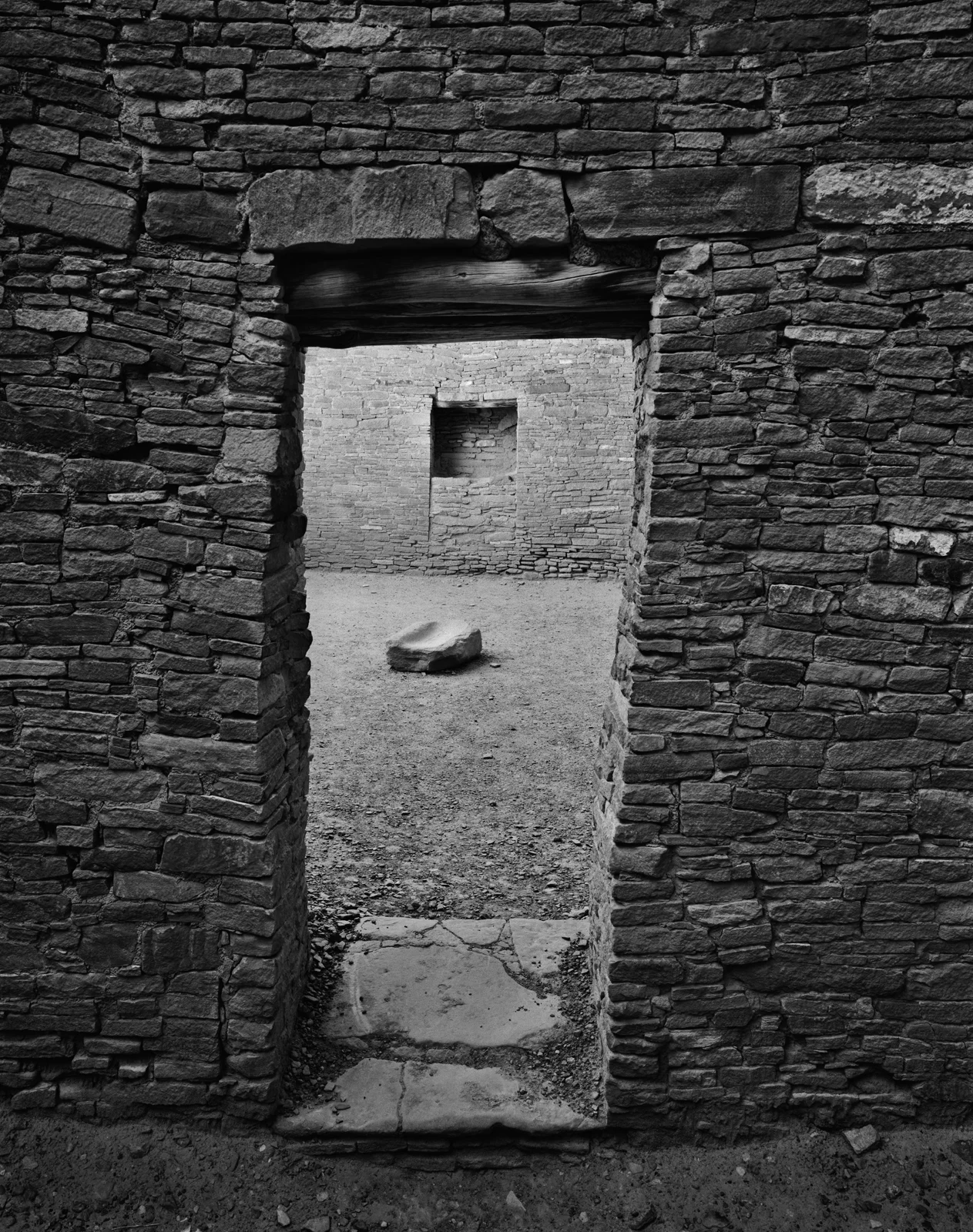Pueblo Bonito Doorway and Ground-stone- Chaco Culture National Historical Park, New Mexico