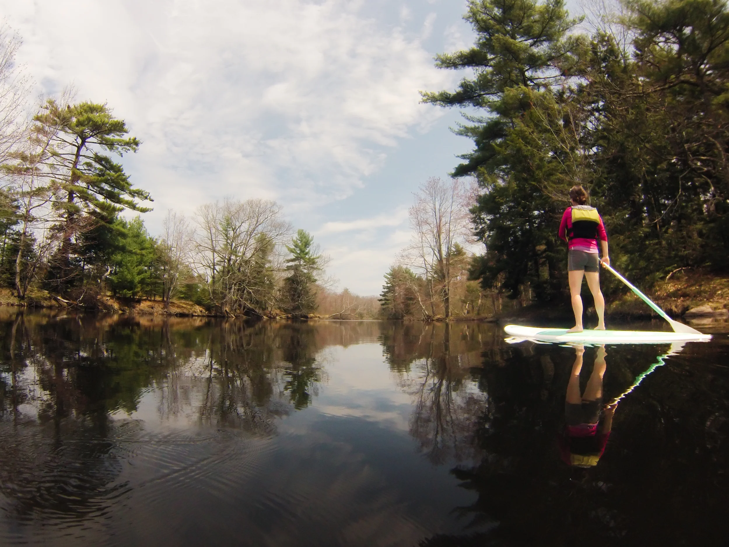 SUP'ing in Maine. GoPro captured me in action. Thanks to Jared Palmer for attaching it to his board. 