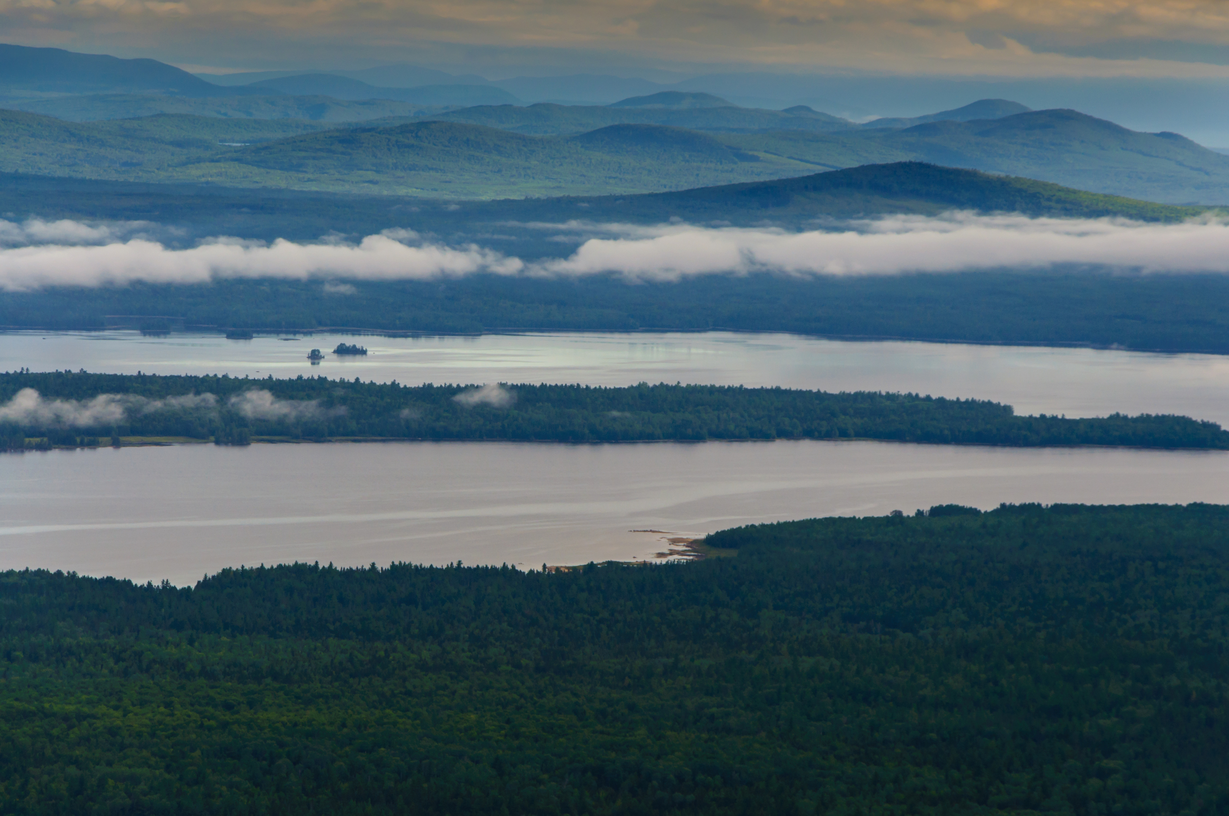 Early Morning from Cranberry Peak, Bigelow Mountain Range, Maine, USA August 2015