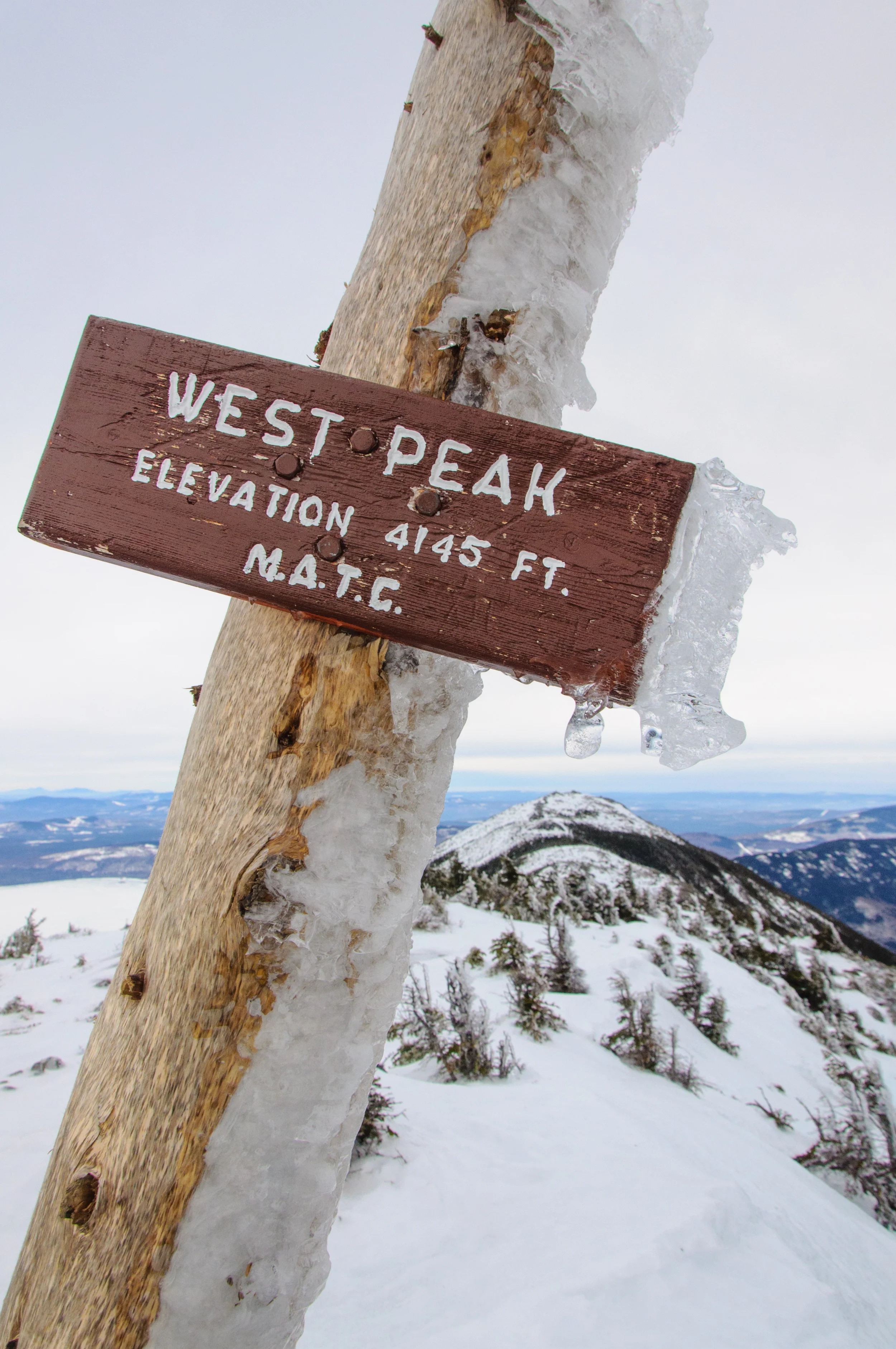 West Peak, Bigelow Mountains, Maine, USA January 2015