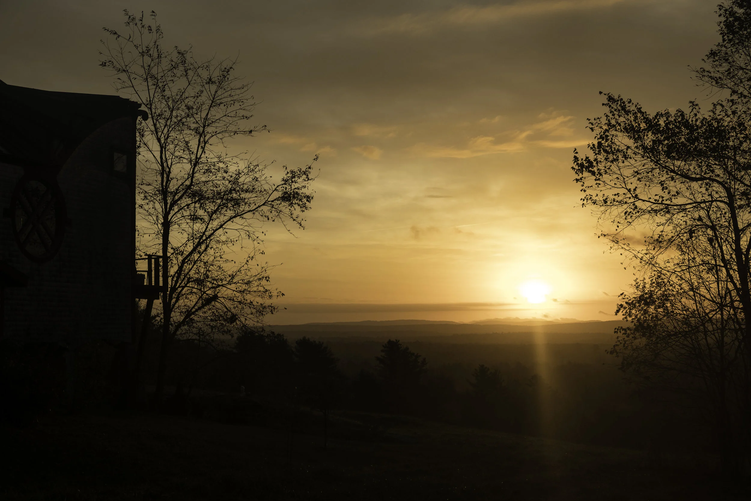 Slowing down to take in the magic of the moment on my morning commute along Route 220 in Maine. 