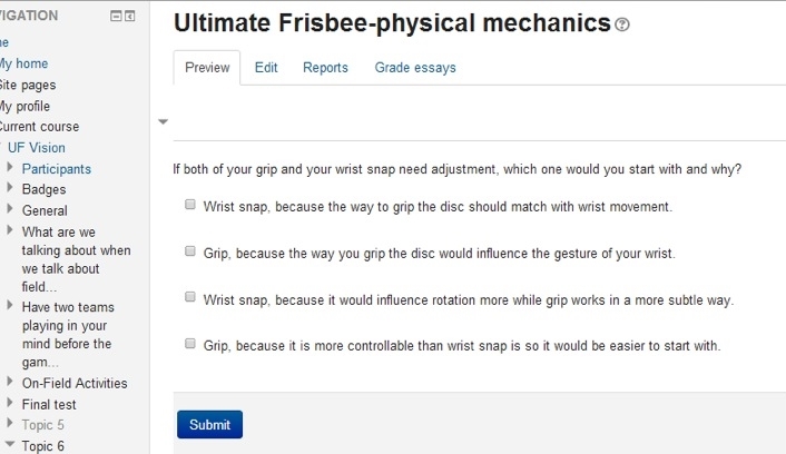 Formative assessment question