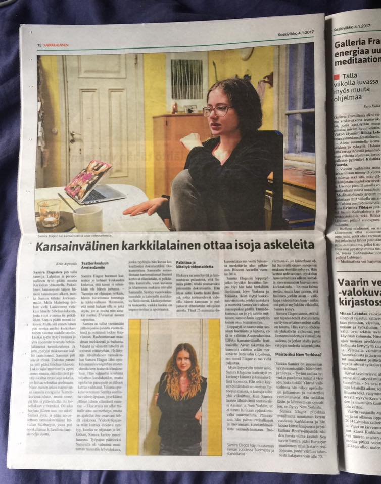 Interview in the Finnish magazine "Karkkilalainen"