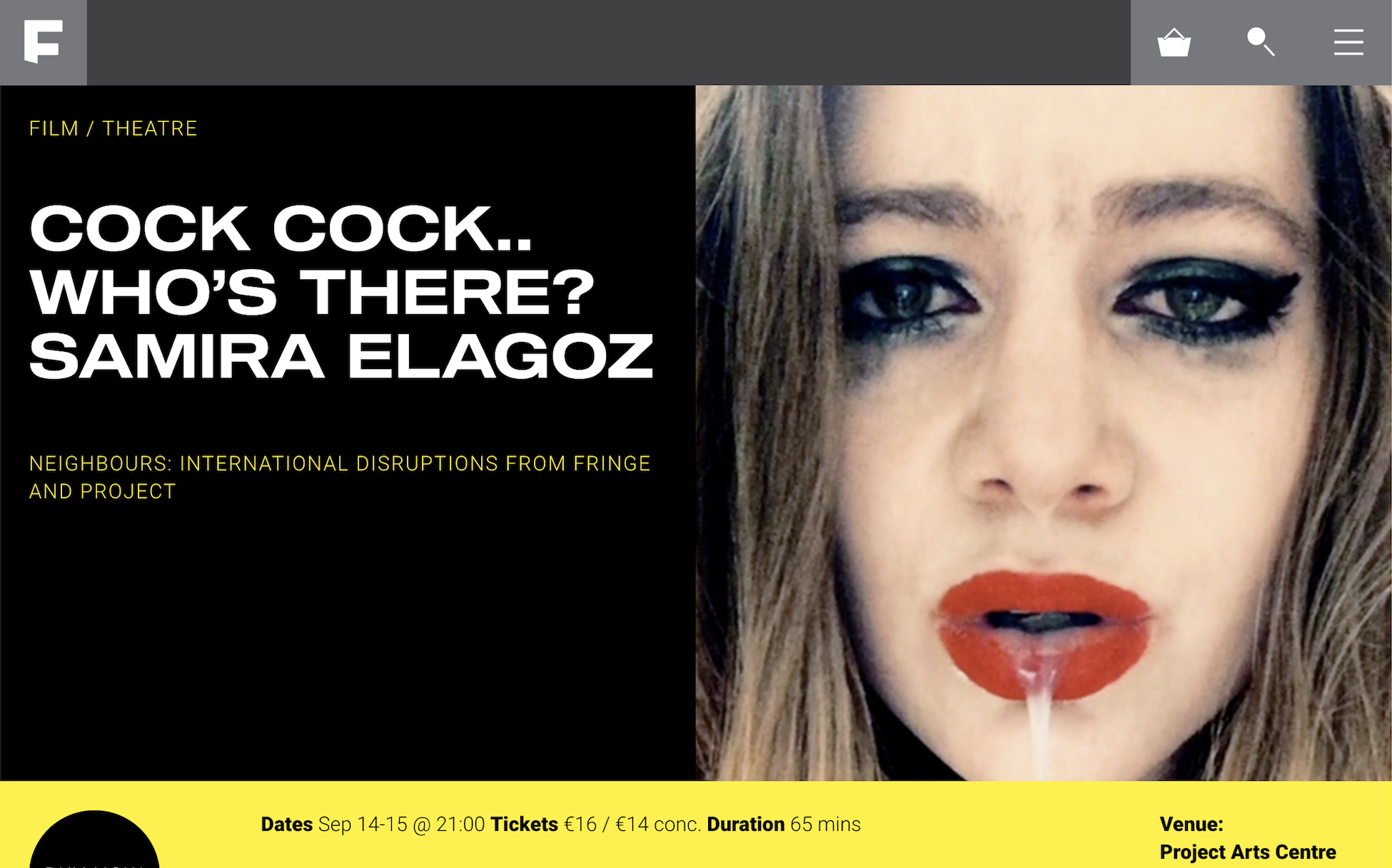 The Irish premiere of Cock, Cock.. is approaching!! 14/15.9 @ Dublin Fringe Festival at the Project Arts Centre