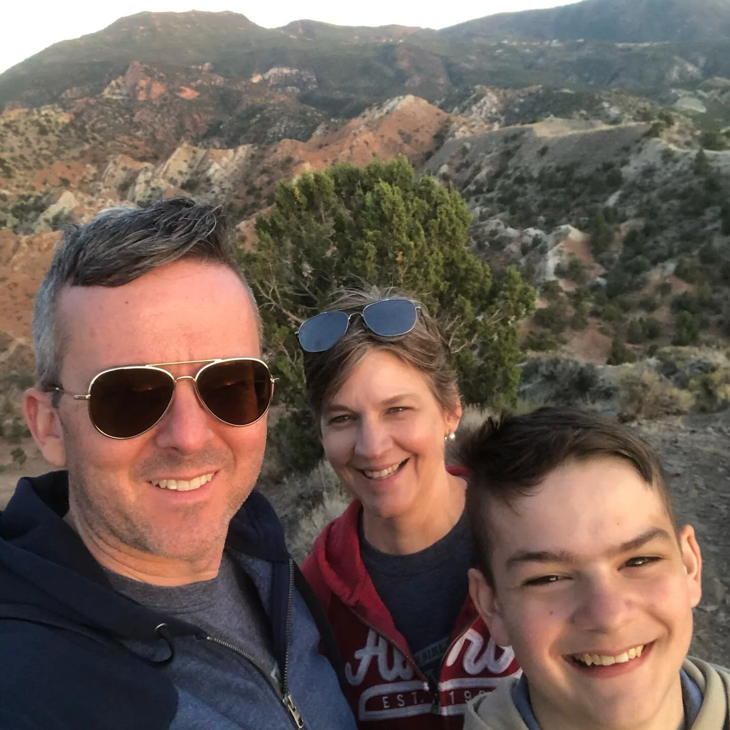 Up a mountain to see the sunset.