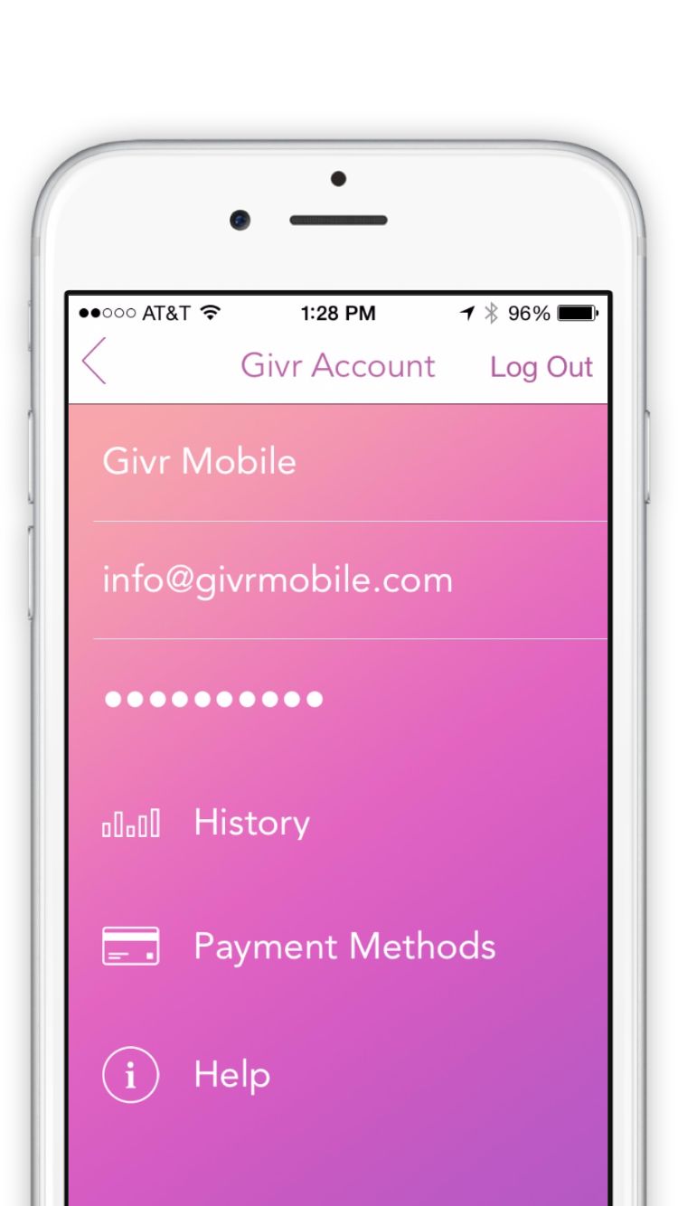   Givers can manage&nbsp;their account&nbsp;from their phone.  