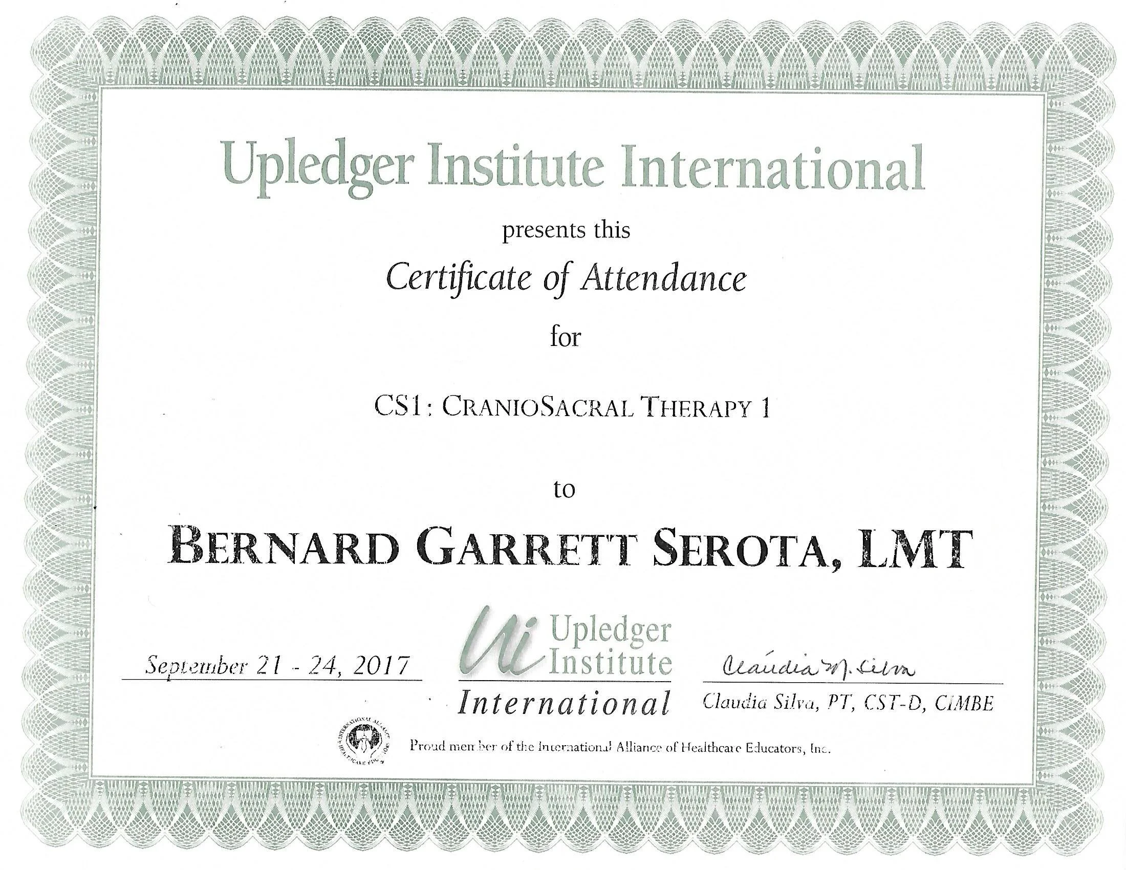 CranioSacral Level 1 Repeated