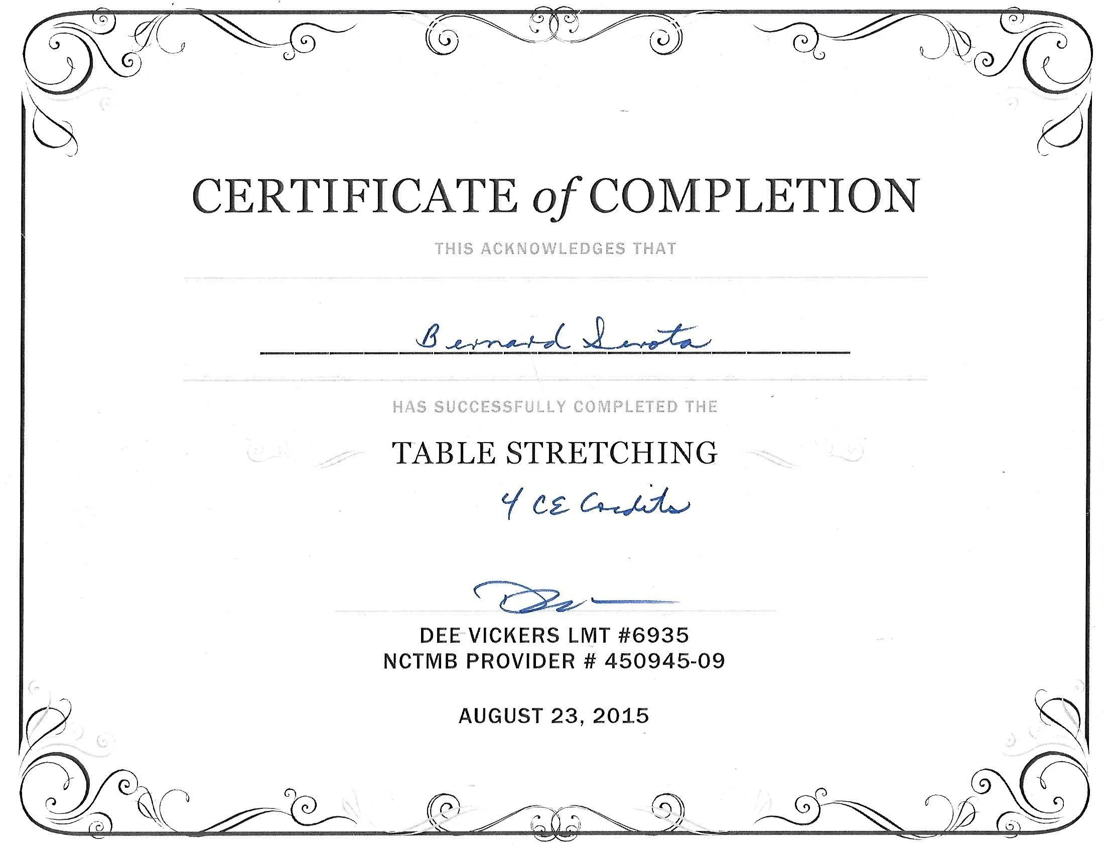 Table Stretching