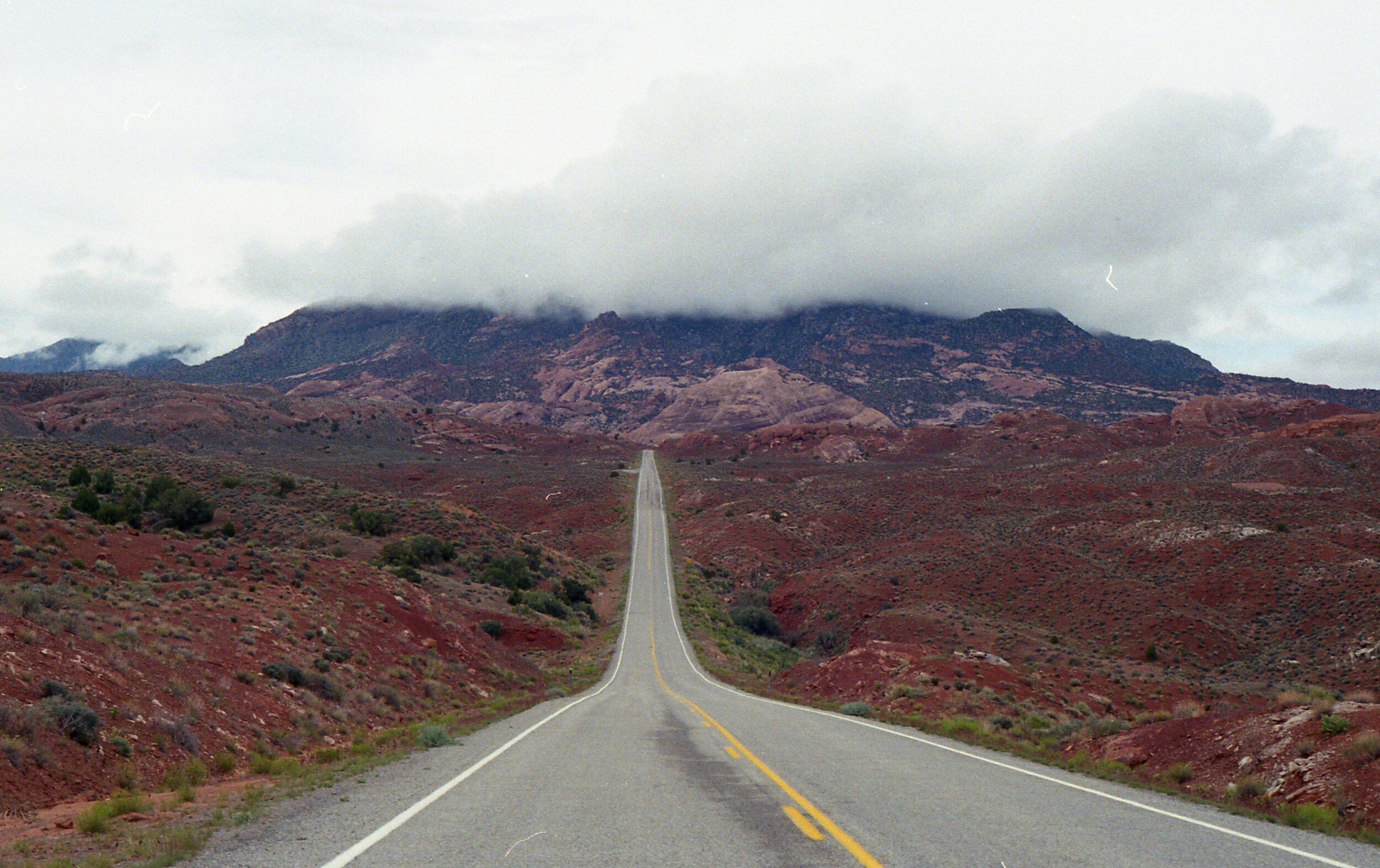  Digital scan of color film: Country roads in Utah, 2019 