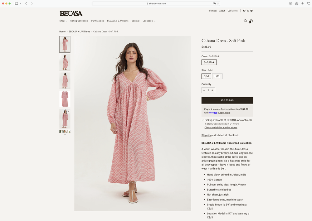 The Becasa Spring 2024 collection features styles by Leigh Williams 