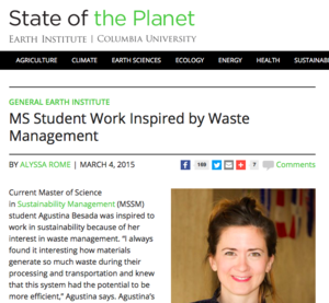 MS STUDENT WORK INSPIRED BY WASTE MANAGEMENT