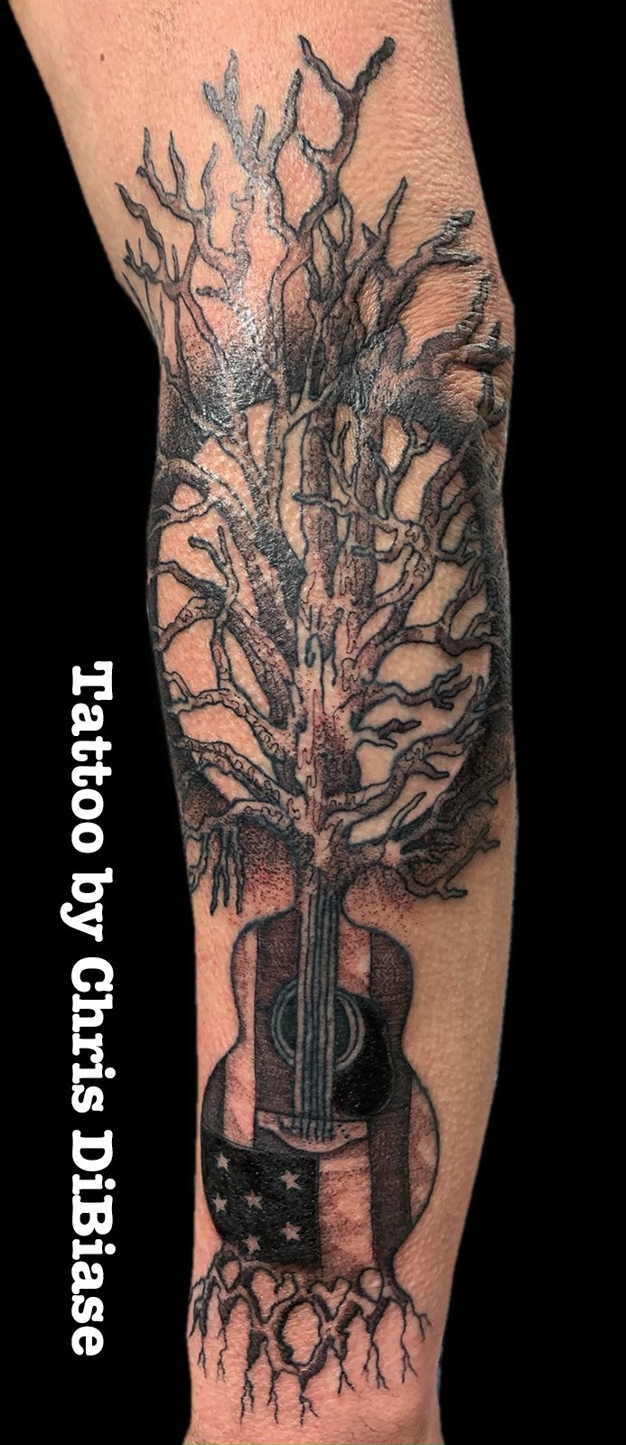 Graphic tree tattoo by Ben Volt | Photo 23857
