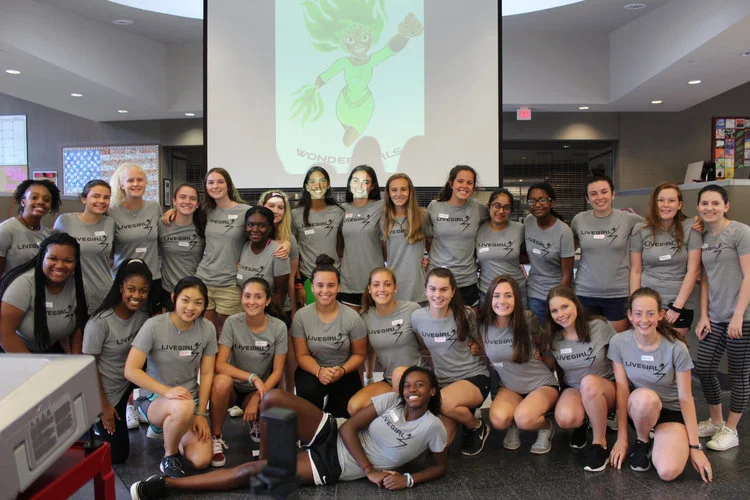 High School Mentors as Summer Camp Counselors & CITs. Each Counselor is assigned a group of 9-13 middle school girls to work with throughout the week.